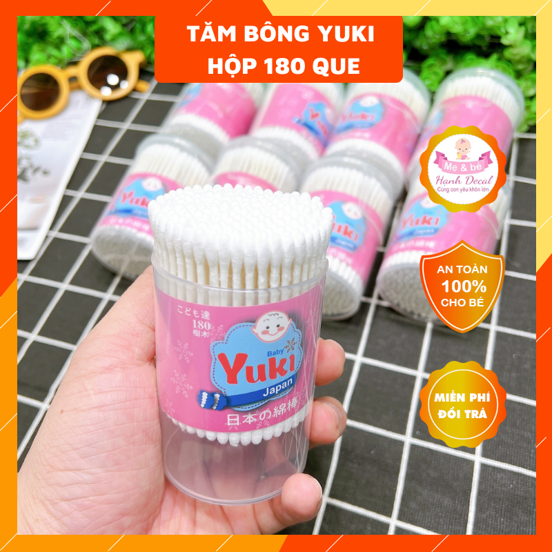 Hộp 180 tăm bông ráy tai  cho bé