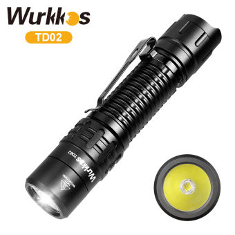 Wurkkos Td02 Siêu Sáng đèn pin bỏ túi Có Thể Sạc Lại 18650 lumen cao đèn pin chiến thuật Với C-Loại Có Thể Sạc Lại Edc Đèn Pin