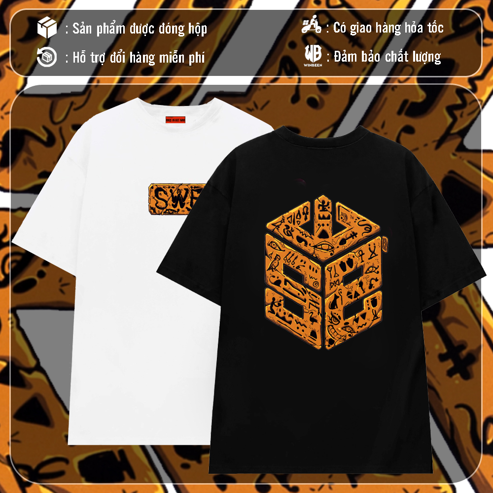 Áo thun nam nữ Unisex Giá Rẻ WinBeen phong cách streetwear form rộng chất mát hình in EGYPT TEE S.W.E mẫu mới