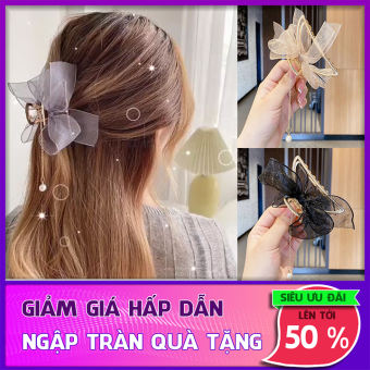 Kẹp Tóc Nơ Lưới Hai Mặt Phong Cách Mới Cho Nữ