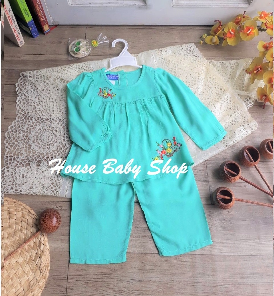 Bộ tay dài Tole Bảo Ngọc nhiều màu cho bé gái từ 7 đến 37kg/ Bộ tone Bảo Ngọc/ Bộ lanh/ Bộ mặc nhà