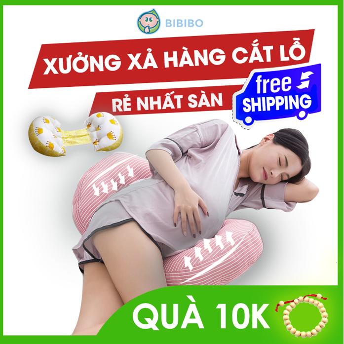 Gối bà bầu AKITA ROYAL K86. Gối bầu cánh tiên giúp nâng đỡ bụng, hỗ trợ giảm đau lưng. Gối cho bà bầu ngủ ngon giấc chất liệu cotton thoáng mát, an toàn không có bụi vải