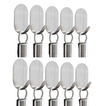 Combo 10 móc treo đồ Inox 304 JTD10 Dan tường gạch kính đá