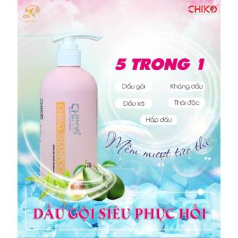 Dầu gội phục hồi chiko 5 trong 1 (dầu gội +dầu xả+ hấp dầu+ kháng dầu+ thải độc) 500ML
