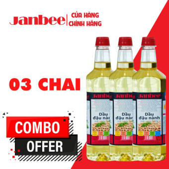 Combo 3 Chai Dầu Đậu Nành Janbee 1 Lít