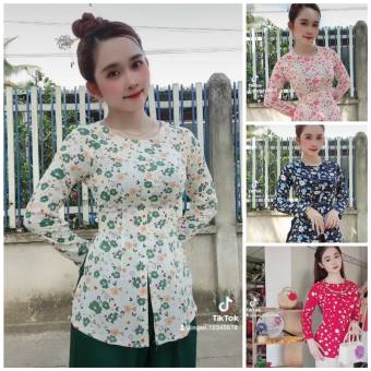 ÁO BÀ BA VẢI LỤA TÂY THI HOA