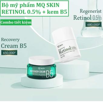 Combo kem Face Retinol MQ SKIN 0,5% + Kem dưỡng phục hồi da B5 MQSKIN chính hãng, Combo tái tạo, dưỡng da, phục hồi