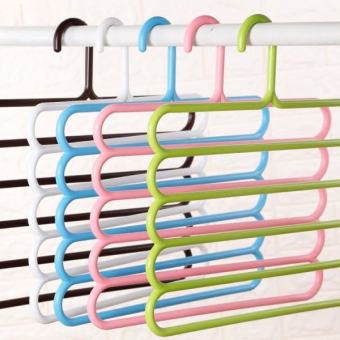 Móc Nhựa Treo Quần Áo 5 Tầng, Dụng Cụ Treo Quần Áo Thiết Kế Thông Minh Tiện Lợi