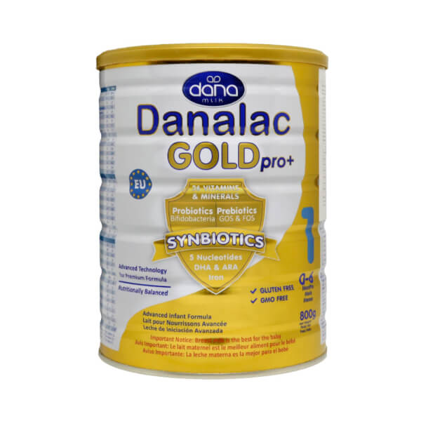 Sữa bột Danalac Gold Pro+ số 1 lon 400g date T10 24