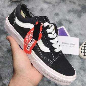 Giày Vans Old Skool đen da nỉ hàng cao cấp full box bill