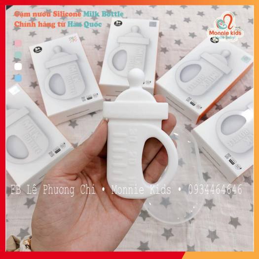 Gặm Nướu 🍼 MILK BOTTLE 🍼 HÀN QUỐC, Platinum Silicone, Tặng Kèm Hộp Đựng
