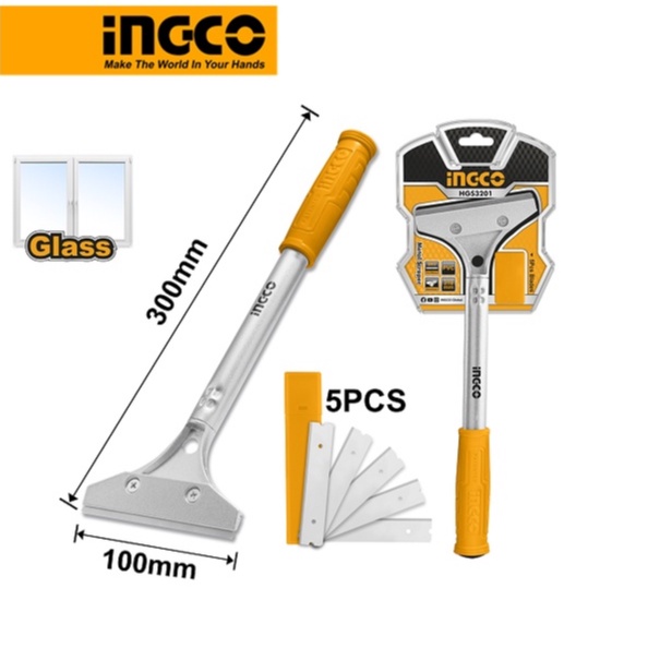 Dao cạo sơn cán dài 30cm ingco hgs3201