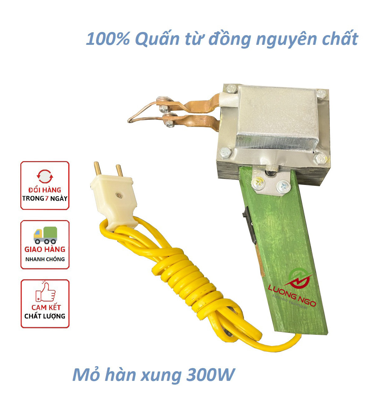 Mỏ hàn xung 300W, mỏ hàn thiếc, máy hàn chì quấn từ đồng nguyên chất 100%