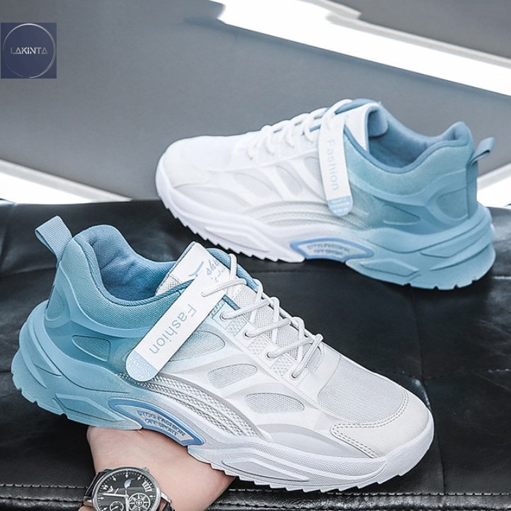 Giày Thể Thao Nam cao cấp Tập Gym Chạy Bộ Thể Dục Lakinta  giày sneaker nam hàn quốc cổ thấp 2 màu đen trắng G242