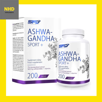 SFD NUTRITION ASHWAGANDHA SPORT+ 200 Viên ngoài ASHWGANDHA sản phẩm còn bổ sung thêm Calcium và các loại Vitamin C, E, B6, B12 , ...