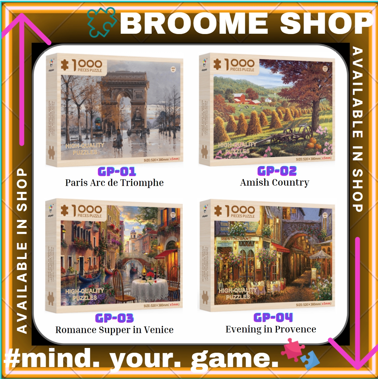 Bộ tranh xếp hình Paris Tower Babel Tháp Puzzle 1000 miếng Tranh ghép hình 1000 mảnh Xếp Hình 1000 Pcs Jigsaw Puzzle Gỗ
