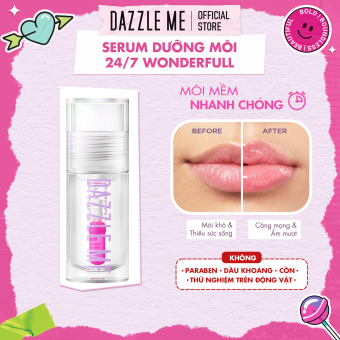 Serum Dưỡng Môi Dazzle Me 24/7 Wonderfullip Serum Giúp Môi Căng Mọng 2g