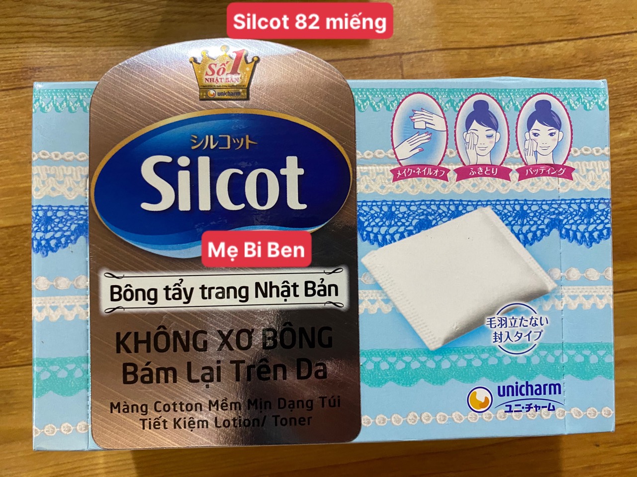 Bông tẩy trang silcot 82/66 miếng/hộp