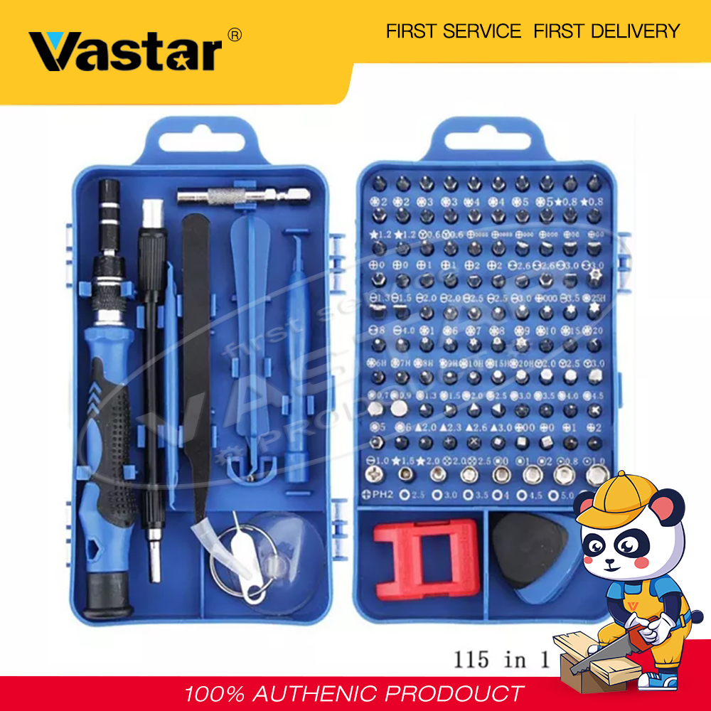 Bộ Tua Vít Vastar 115 Trong 1 Bộ Tuốc Nơ Vít Chính Xác Bằng Điện Mini Máy Tính Đa Năng PC Công Cụ Sửa Chữa Thiết Bị Điện Thoại Di Động (Màu Xanh)
