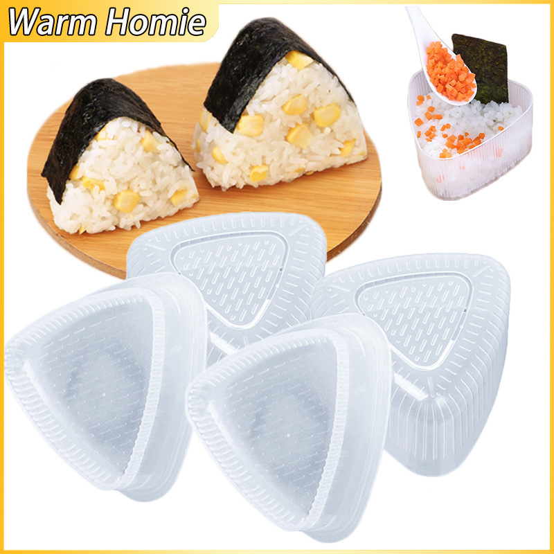 Khuôn làm sushi tự làm khuôn ép thức ăn cơm viên onigiri khuôn làm sushi hình tam giác bộ dụng cụ làm sushi phụ kiện bento nhà bếp nhật bản
