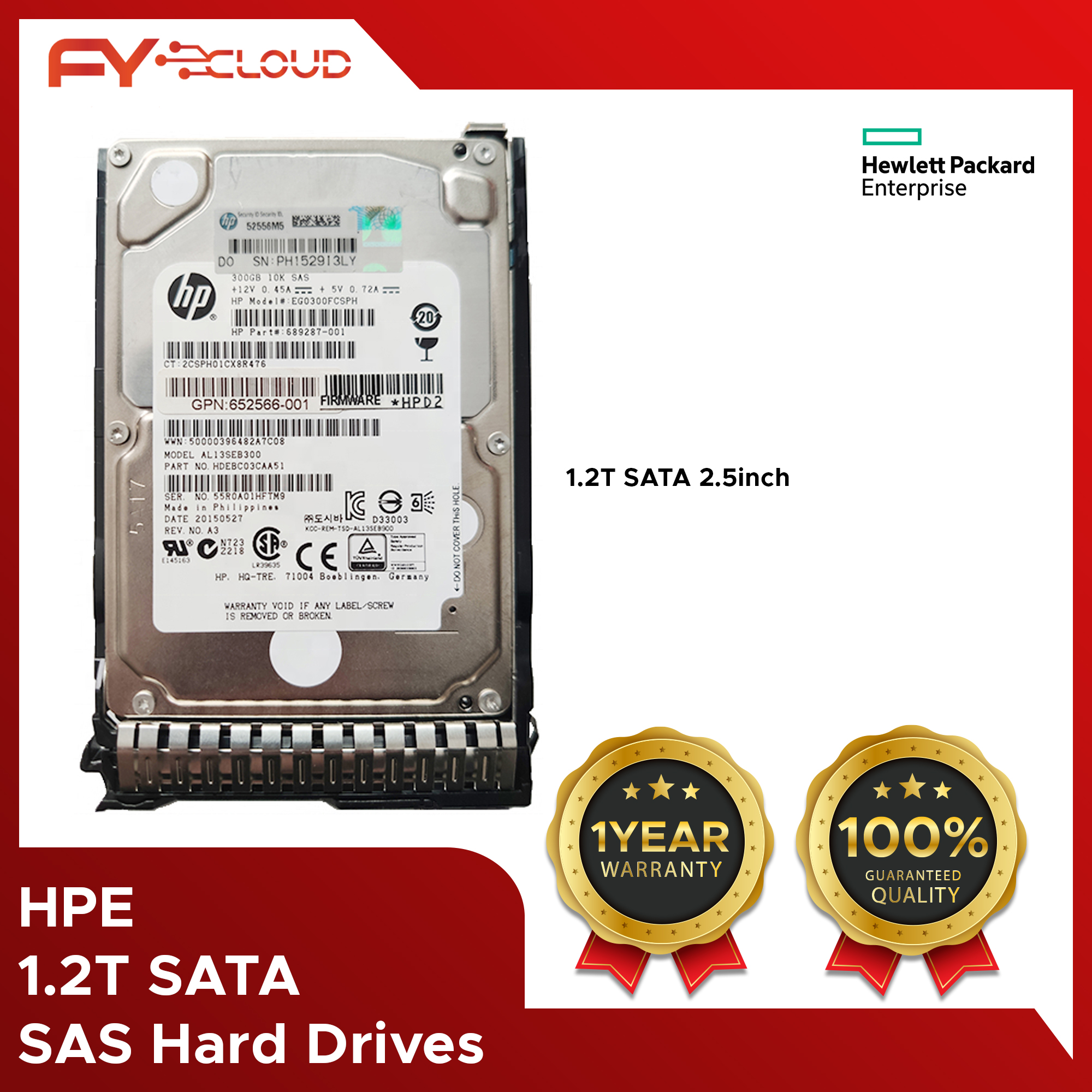HP 1.2TB 12G SAS 10K 2.5インチ SC ENT HDD 781518-B21 - 2