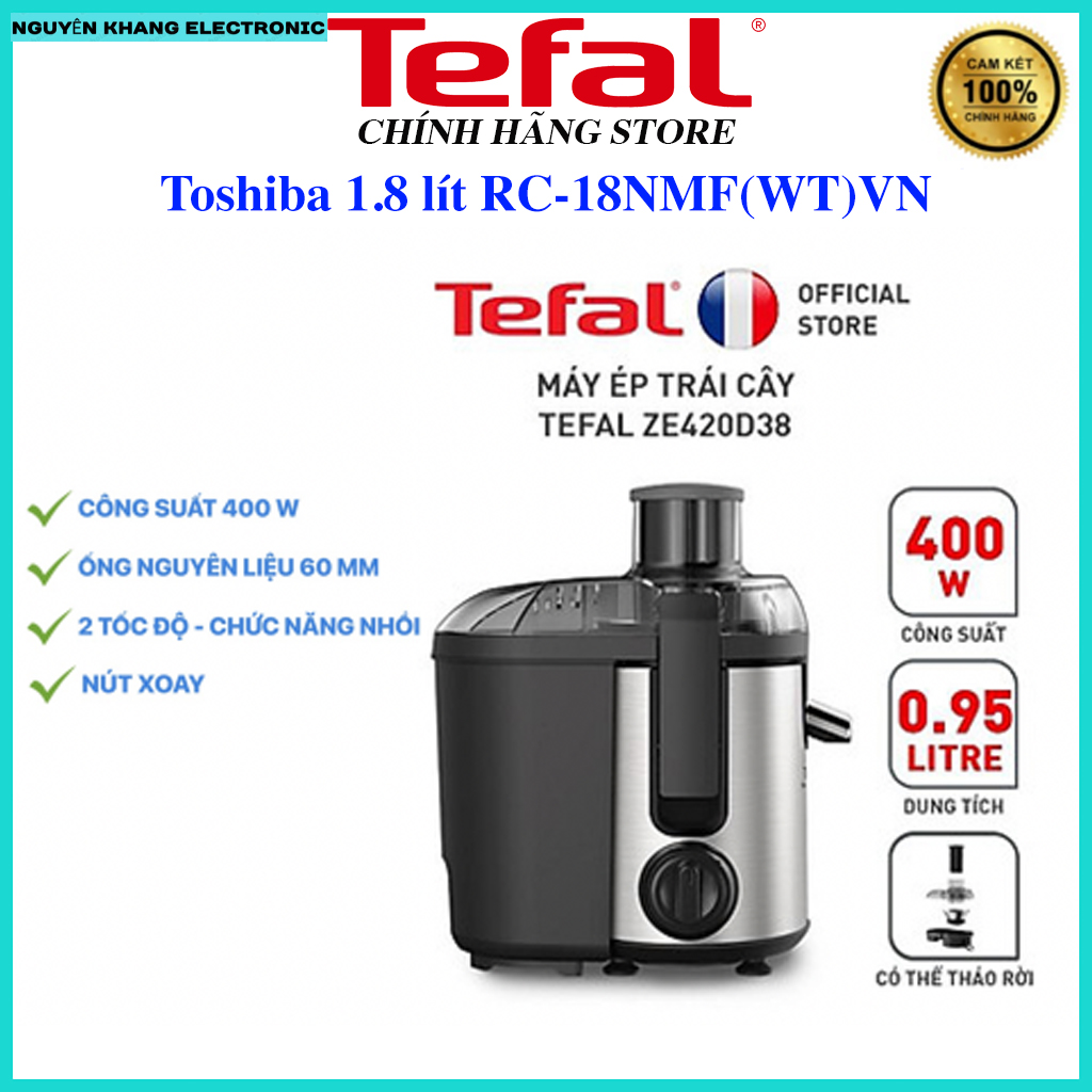Máy ép trái cây tefal ze420d38, hàng chính hãng