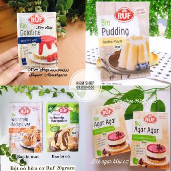 Bột Gelatine hữu cơ Ruf 9g/ Các Loại Bột, Nguyên Liệu Làm Bánh, Bột nở, men nở, gelatin, agar