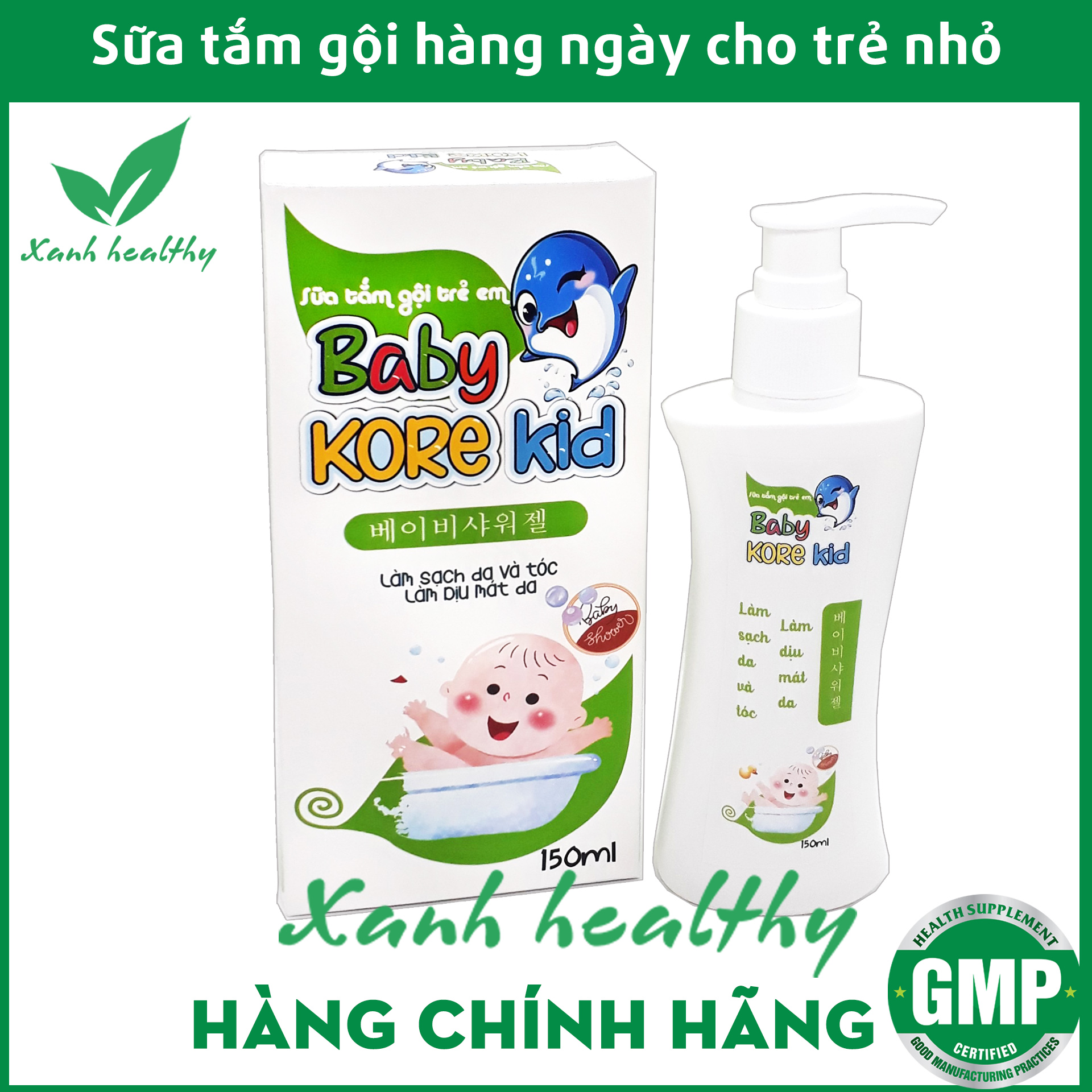Sữa tắm gội Baby Kore kid cho bé - Thành phần an toàn cho làn da bé