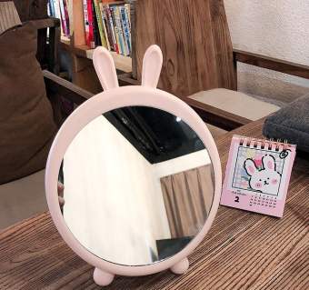 Gương Trang Điểm Để Bàn Tai Gấu - Mèo - Thỏ Dễ Thương