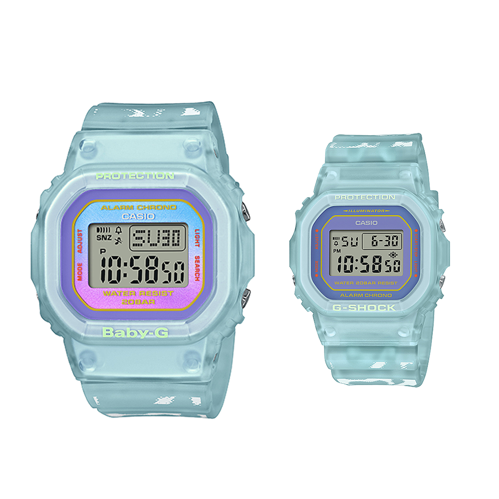 G-Shock Women's Baby-G Digital Light Green Resin Resin