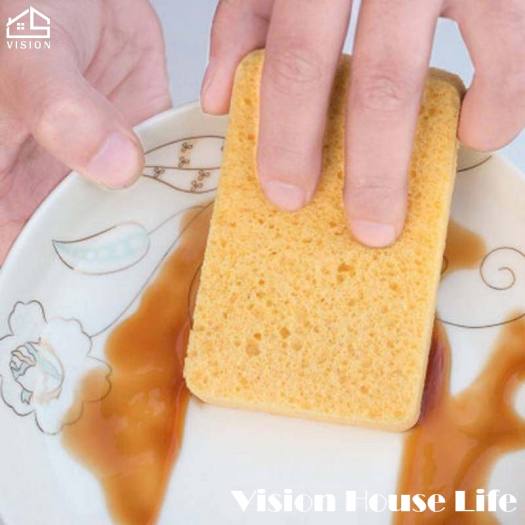 Miếng Bọt Biển Cotton Dạng Bột Gỗ Tầm Nhìn Miếng Bọt Biển Lau Rửa Chén Miếng Bọt Biển Lau Ma Thuật Nồi Lau Nhà Bếp Dụng Cụ Khử Nhiễm Và Thấm Nước Vải Làm Sạch