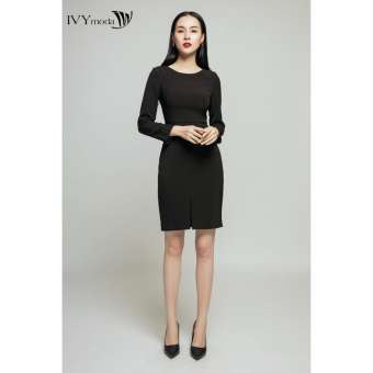 Đầm dài tay 2 lớp thiết kế IVY moda MS 49M2625