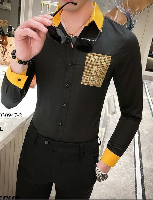 [HCM]ÁO SƠ MI NAM NỮ VIỀN SỌC NGỰC THỜI TRANG ADAM MEN SHOP