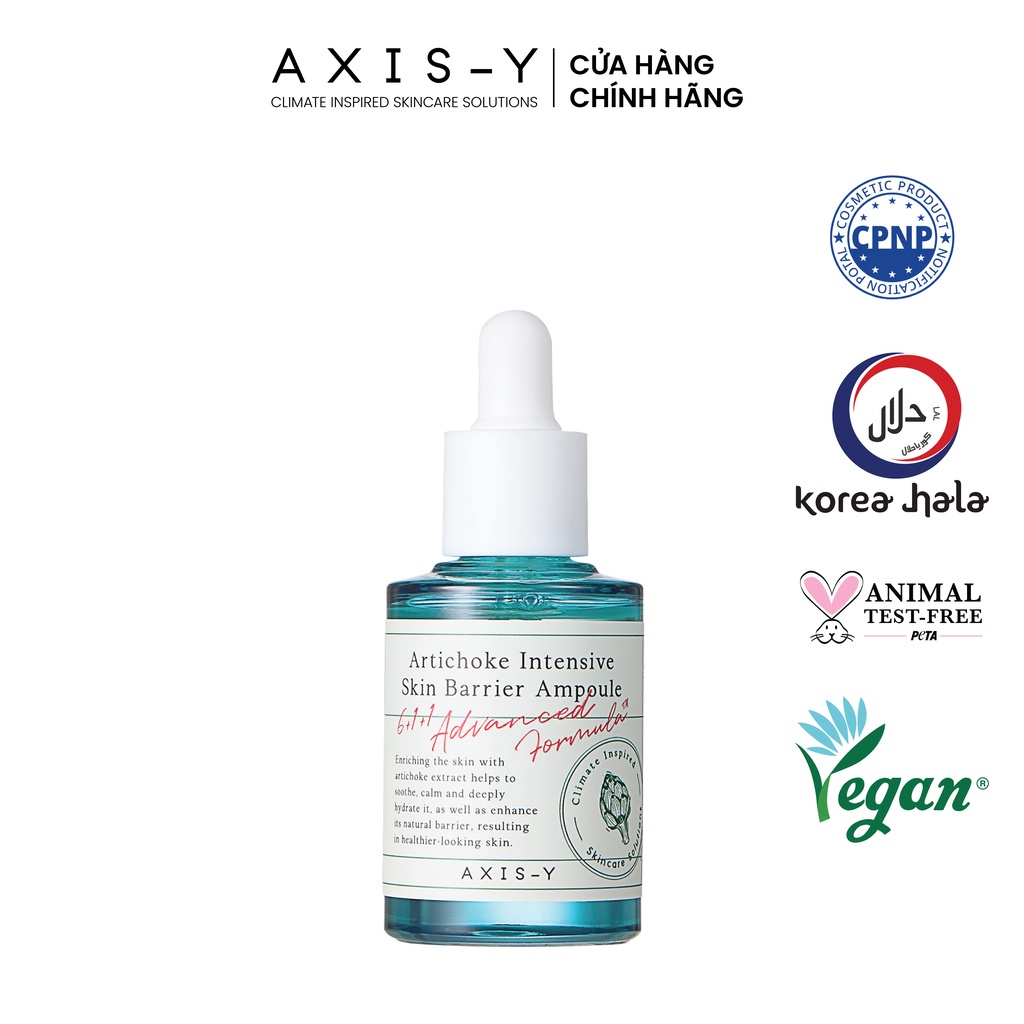 Tinh chất cấp ẩm chuyên sâu, làm dịu và phục hồi da Axis-Y Artichoke Intensive Skin Barrier Ampoule 30ml