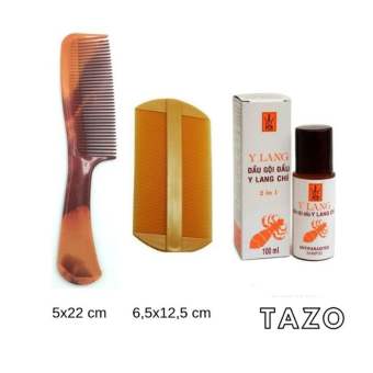 Combo Dầu Gội Sạch Chí / Chấy + Lược Dày Chải Chí / Chấy + Lược Thưa Chải Tóc - Màu ngẫu nhiên