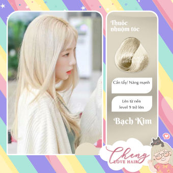 Nhuộm tóc BẠCH KIM cần dùng  tẩy tóc Chenglovehairs, Chenglovehair