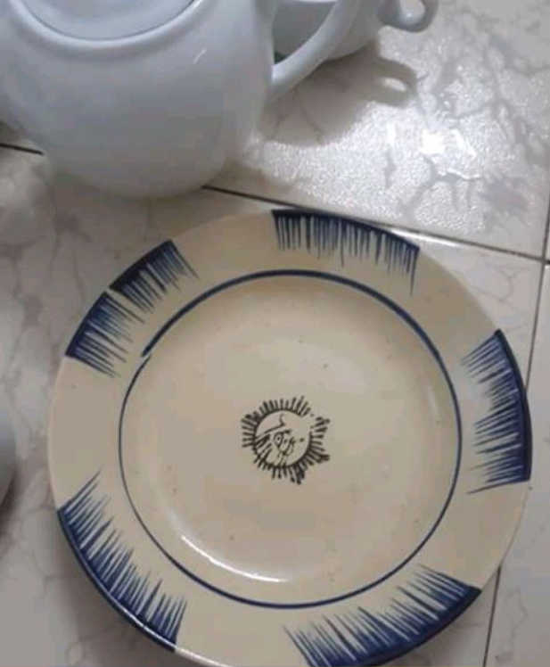 Dĩa phếch xanh Nam bộ xưa 18cm