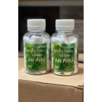 Nước Muối Sinh Lý Dạng Viên 4,5 Gram - Muối Tinh An Phú Thuận Tiện Gia Đình Tự Pha - Lọ 50 viên