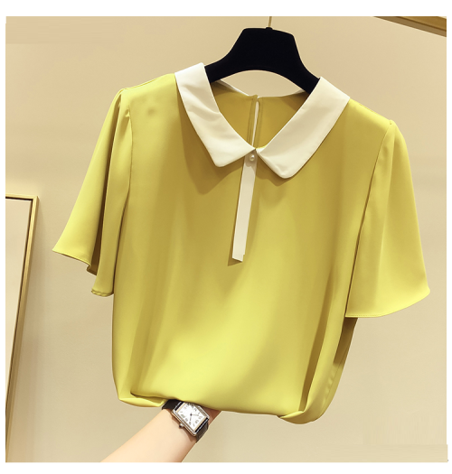 ÁO KIỂU NỮ CỔ LÁ SEN TAY BÈO-AP0018