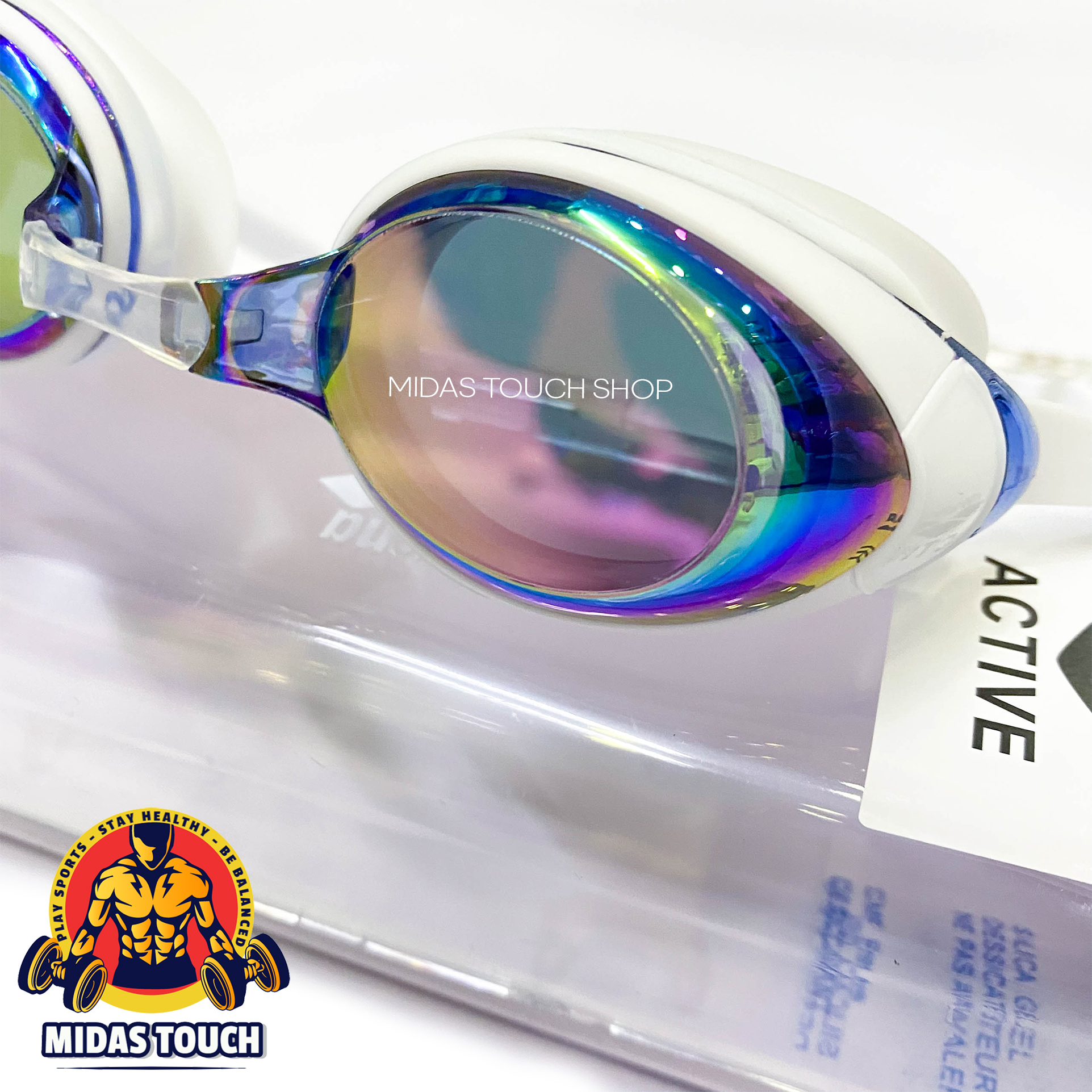 Kính bơi A.R.E.N.A Tráng Gương Acive Cao Cấp Người Lớn Trẻ Trên 12 Tuổi - Chống Tia UV Hiệu Quả Dây Đeo Silicone Êm Ái