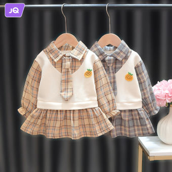 JOYNCLEON Váy Bé Gái Váy Phong Cách Đại Học Cho Bé Váy Dễ Thương Cho Bé Gái