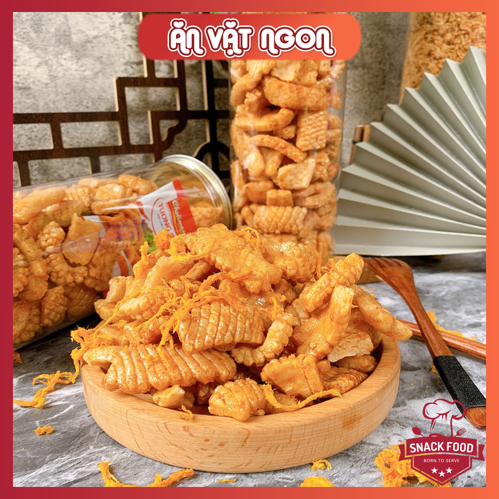 Bánh snack mực thái lan, hủ pet 170g, ăn vặt snackfood