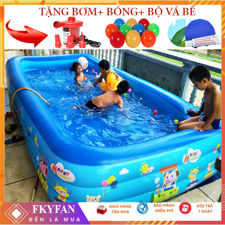 Bể bơi 3 tầng2m6,2m1,1m8, hồ bơi cho bé trong nhà cao cấp. bơi bể bơi phao 3 tầng cỡ lớn: hồ bơi .
