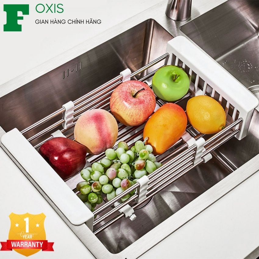 Kệ giá rổ gác bồn rửa chén bát đĩa inox 304 - rổ gác bồn rửa chén đa năng cực tiện lợi