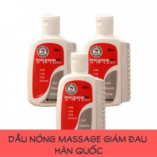 Dầu nóng xoa bóp hàn quốc chính hãng xoa bóp massage màu đỏ antiphlamine 100ml
