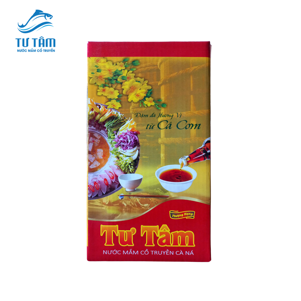 Nước mắm nhỉ cá cơm cà ná tư tâm loại thượng hạng hộp 1 l - cốt nhỉ đậm đà tuyệt hảo