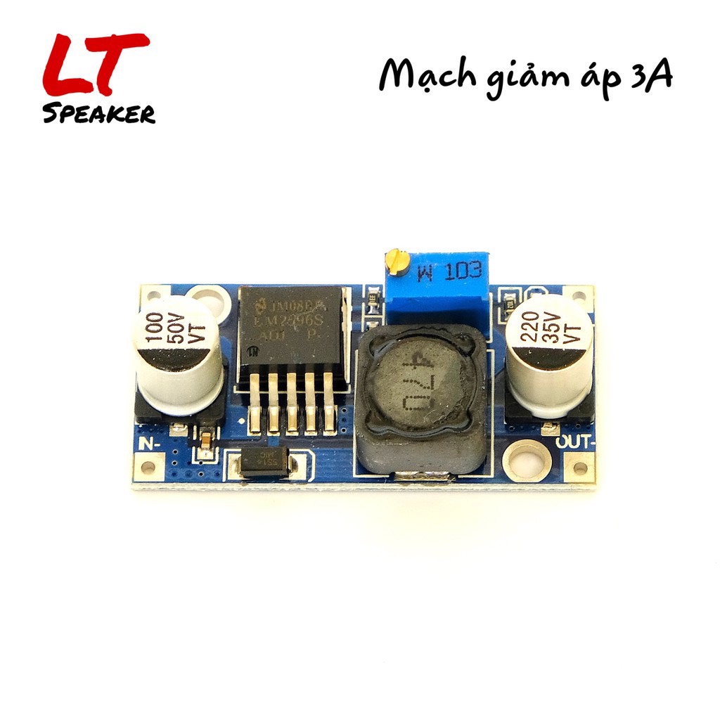 Mạch giảm áp dc - dc 3a lm2596 in 3-40v out 1.5-35v mạch hạ áp diy loa bluetooth lt speaker