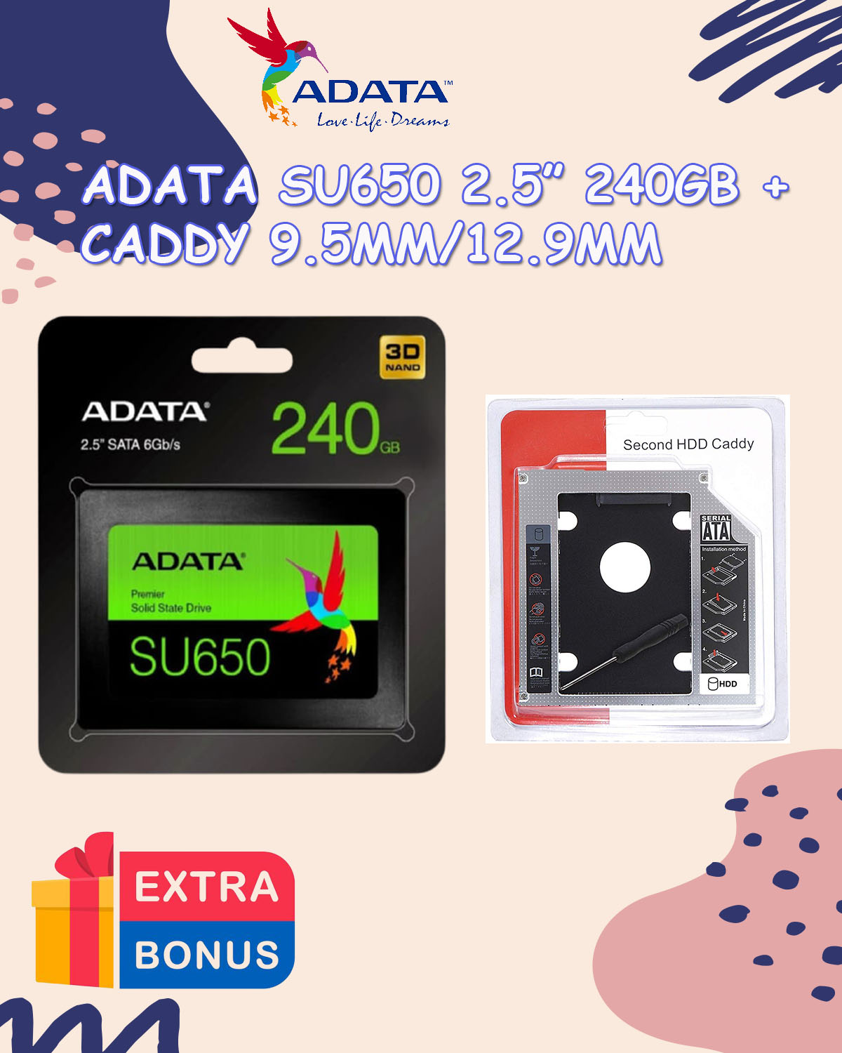 2.5インチ SSD ADATA SU650 480GB