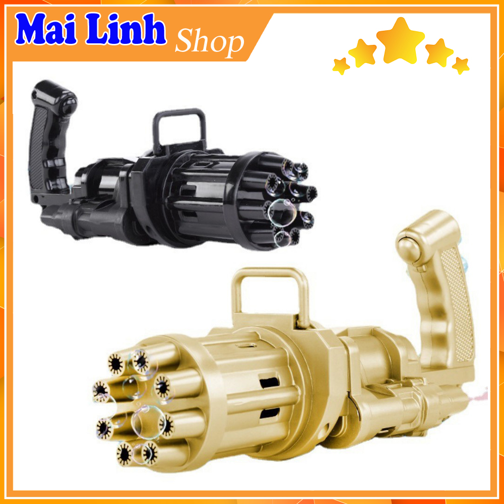 [HCM]Sung bắn bong bóng - súng thổi bong bóng xà phòng 6 nòng cho bé MẪU MỚI