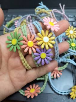 Dây thun buộc tóc cột tóc nữ hoa cúc Hàn Quốc nhiều màu sắc hot trend đẹp dễ thương